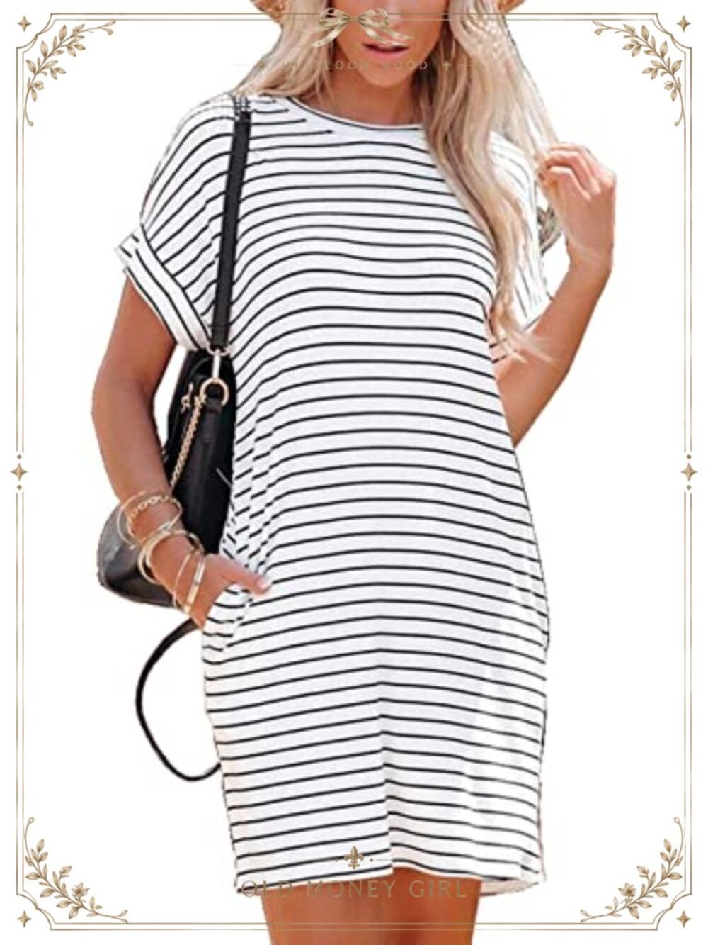 Women's Casual Summer T-Shirt Dress Short Sleeve Loose Tunic with Pockets
